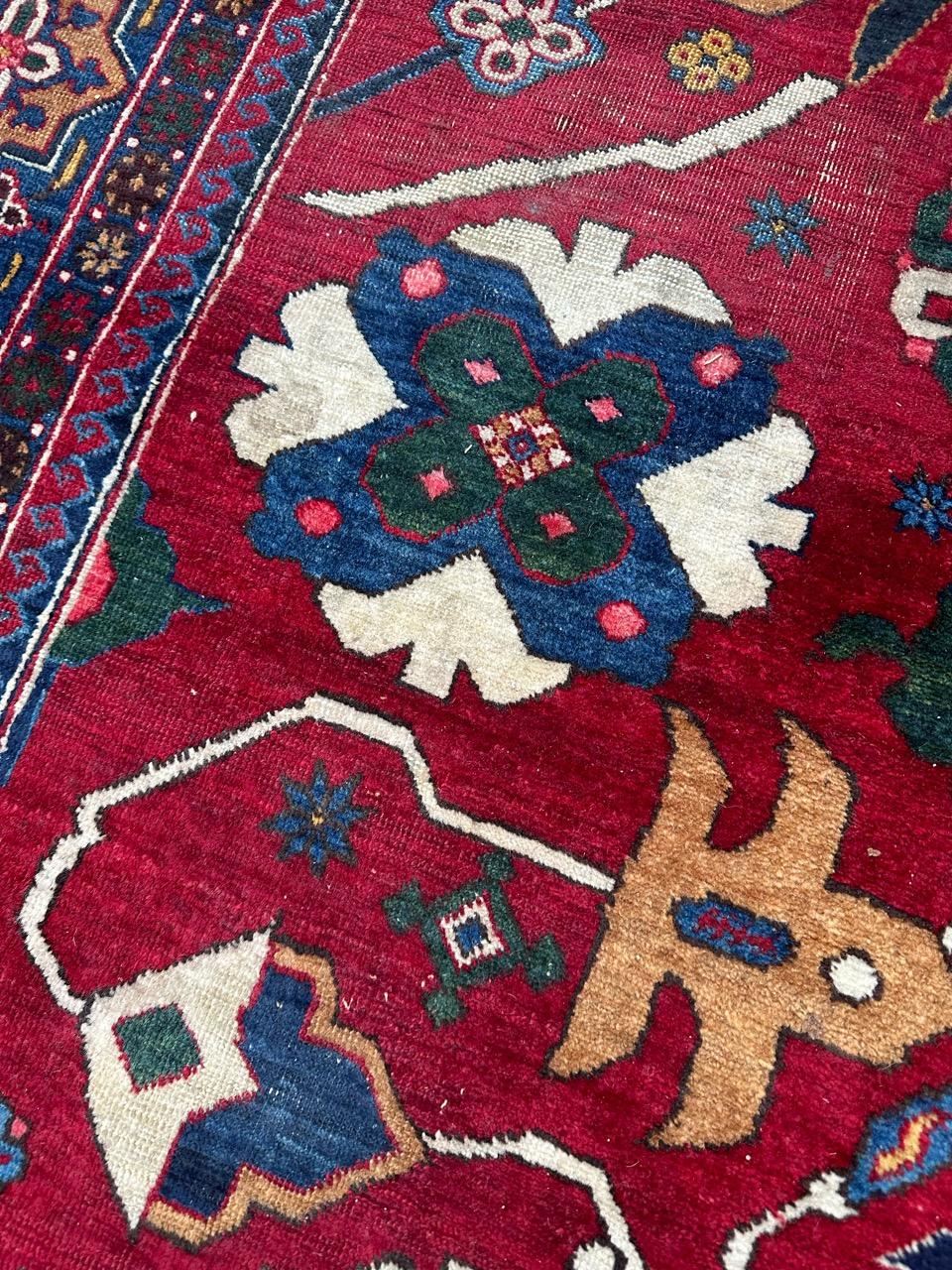 Bobyrugs hübscher Aserbaidschan-Teppich aus der Mitte des Jahrhunderts im Angebot 6
