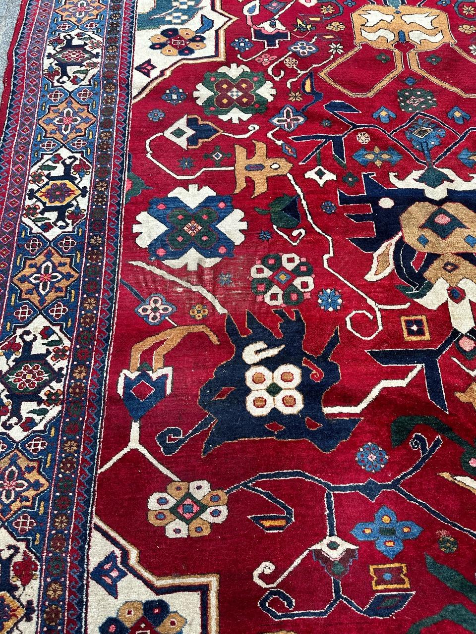 pretty mid century Azerbaijan rug In Good Condition For Sale In Saint Ouen, FR
