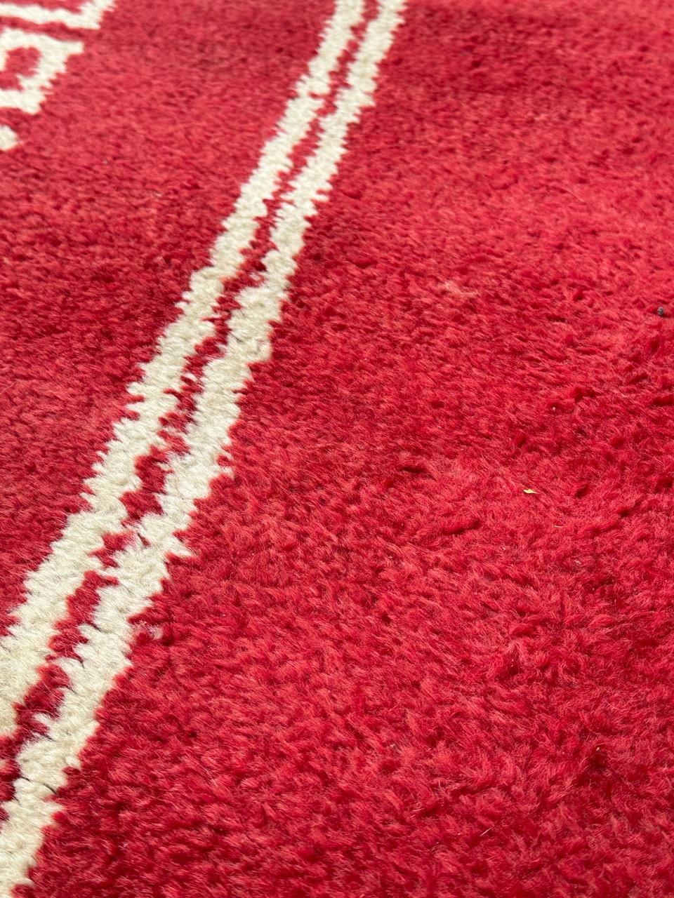 Bobyrugs hübscher französischer Art-déco-Teppich aus der Mitte des Jahrhunderts  im Angebot 2