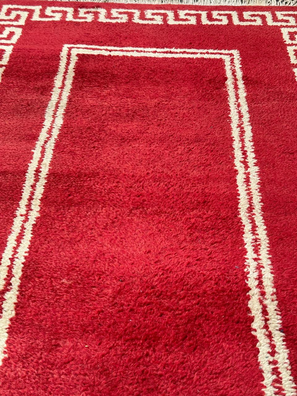 Bobyrugs hübscher französischer Art-déco-Teppich aus der Mitte des Jahrhunderts  im Angebot 4
