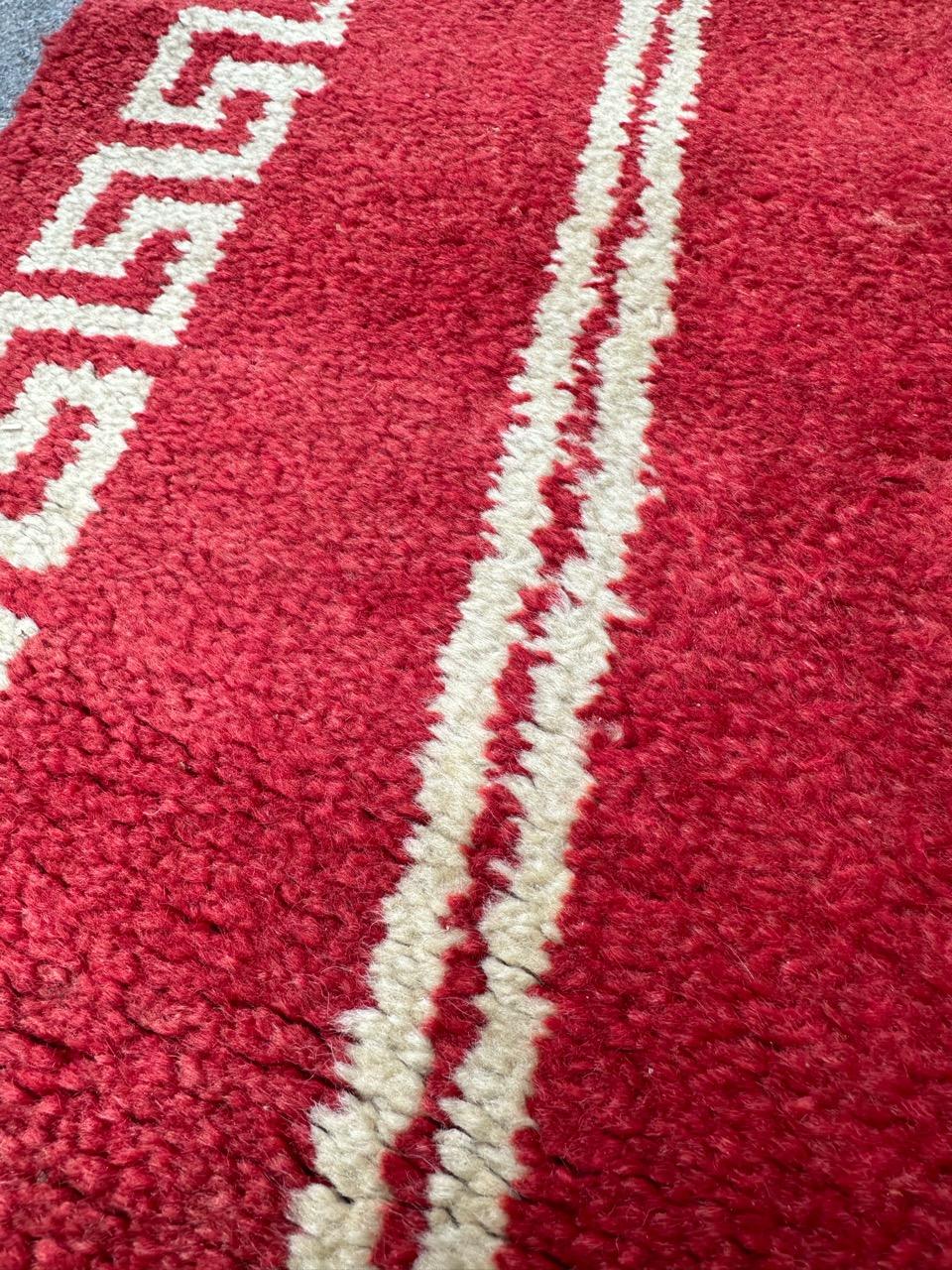 Bobyrugs hübscher französischer Art-déco-Teppich aus der Mitte des Jahrhunderts  im Angebot 6
