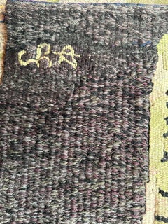 Bobyrug's Pretty Mid Century French Aubusson Tapestry von Chantal Aynes