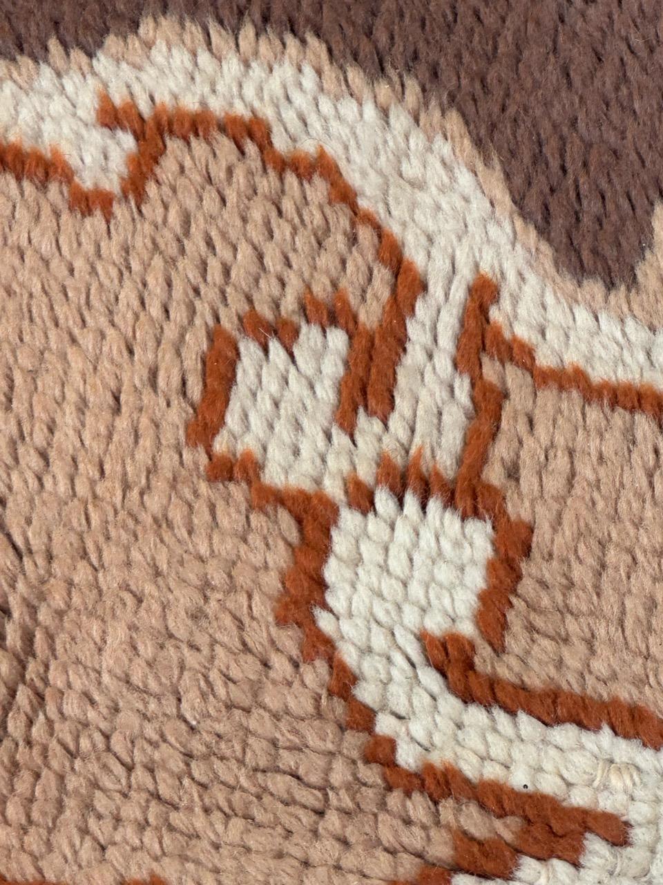 Bobyrugs hübscher französischer Cogolin-Teppich aus der Mitte des Jahrhunderts im Jugendstil  im Angebot 6
