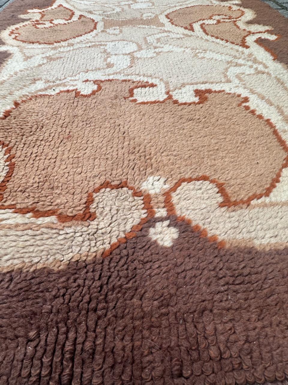 Bobyrugs hübscher französischer Cogolin-Teppich aus der Mitte des Jahrhunderts im Jugendstil  im Angebot 7