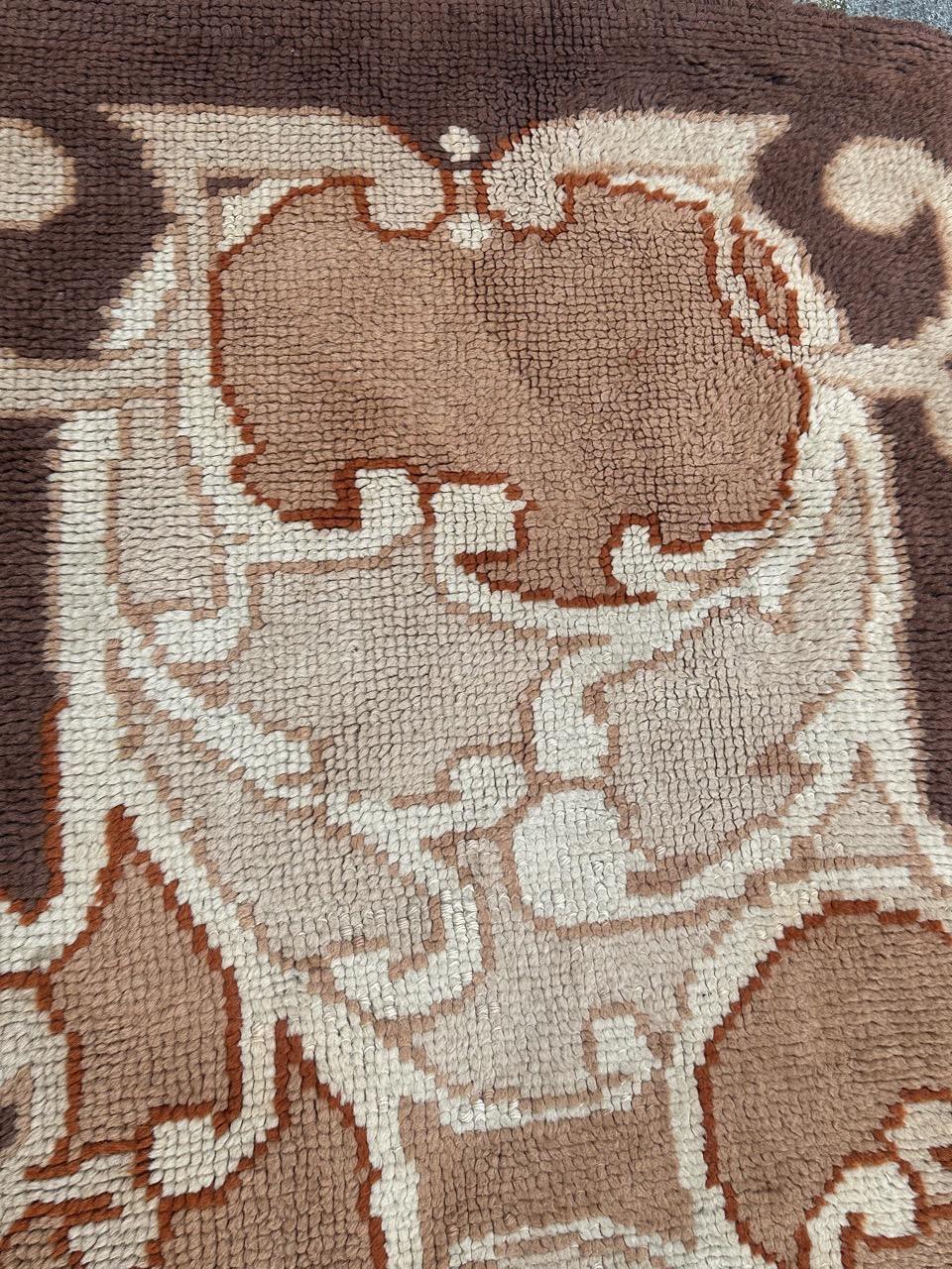 Bobyrugs hübscher französischer Cogolin-Teppich aus der Mitte des Jahrhunderts im Jugendstil  (Französisch) im Angebot