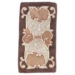 Vintage Bobyrug’s pretty mid century French Cogolin rug art nouveau design 