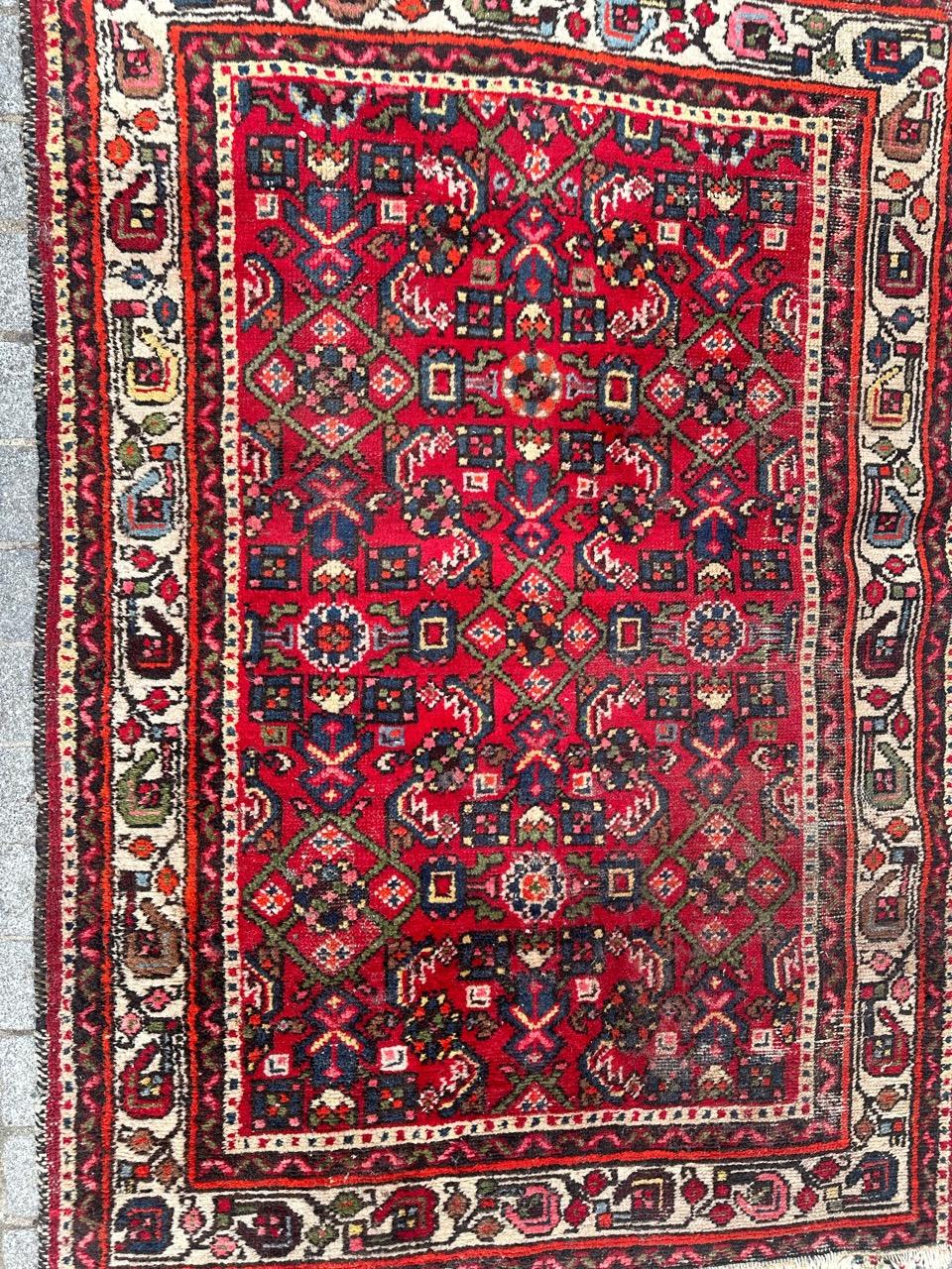  pretty mid century Hamadan rug  For Sale 5