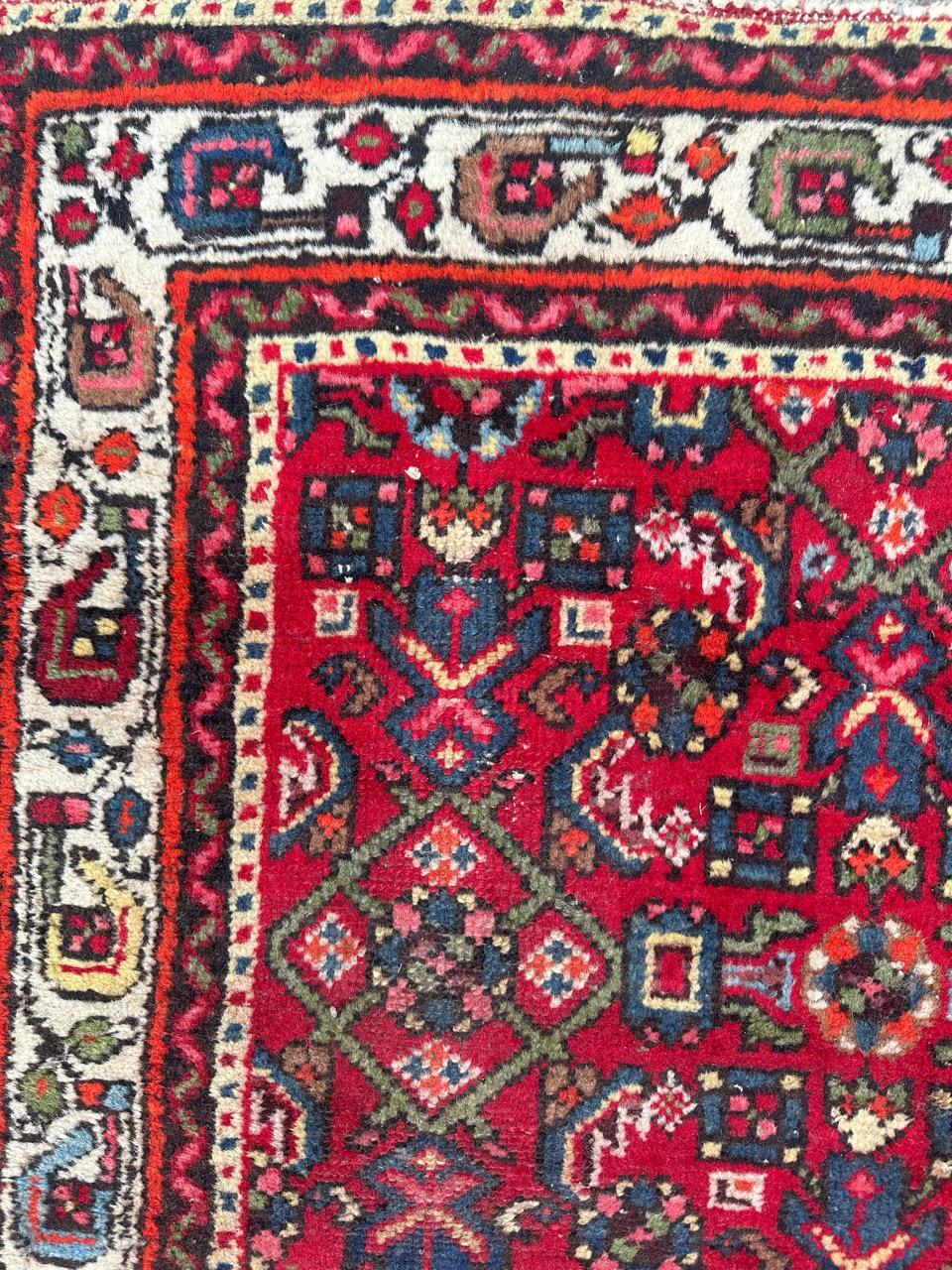 Bobyrug’s pretty mid century Hamadan rug  For Sale 6