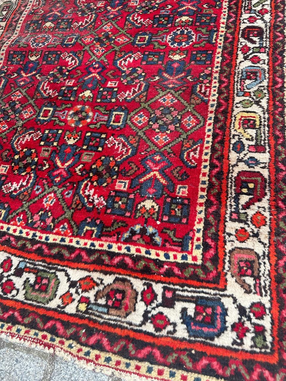 Bobyrug’s pretty mid century Hamadan rug  For Sale 7