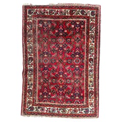 Retro  pretty mid century Hamadan rug 