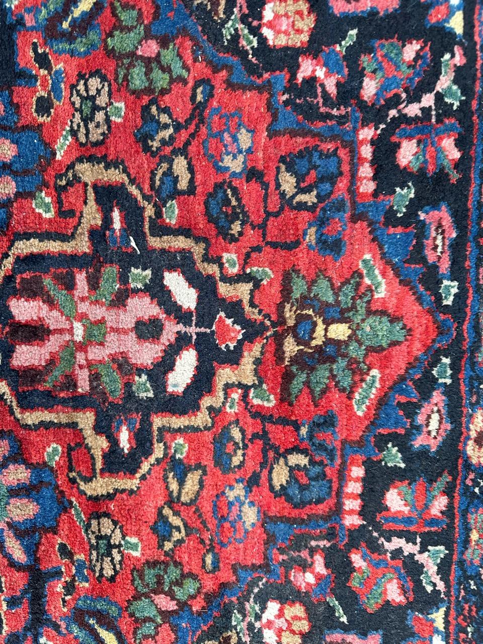 Bobyrug’s pretty mid century Kurdish rug  For Sale 3