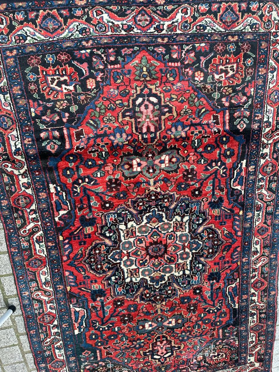 Bobyrug’s pretty mid century Kurdish rug  For Sale 8