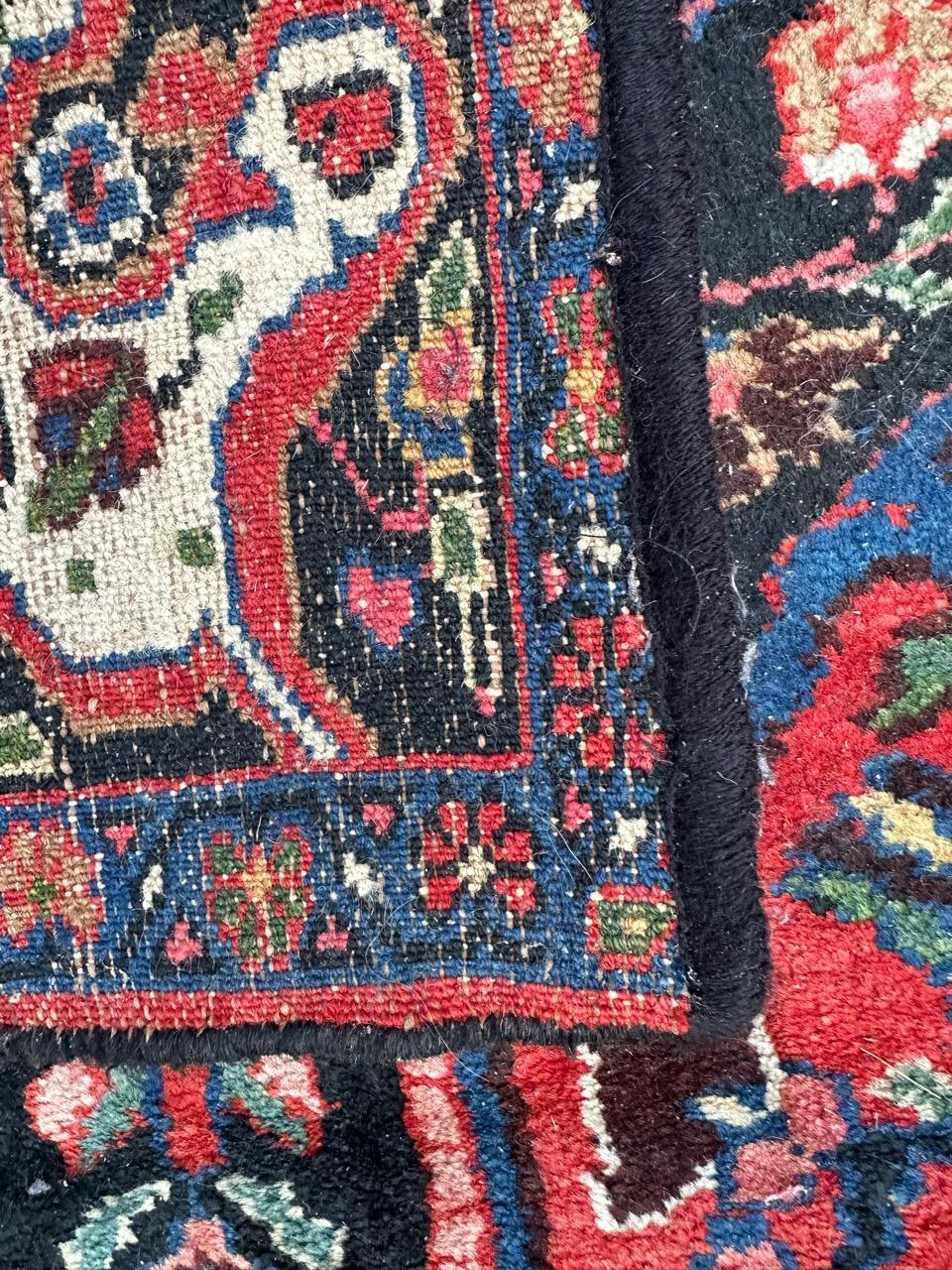 Bobyrug’s pretty mid century Kurdish rug  For Sale 9