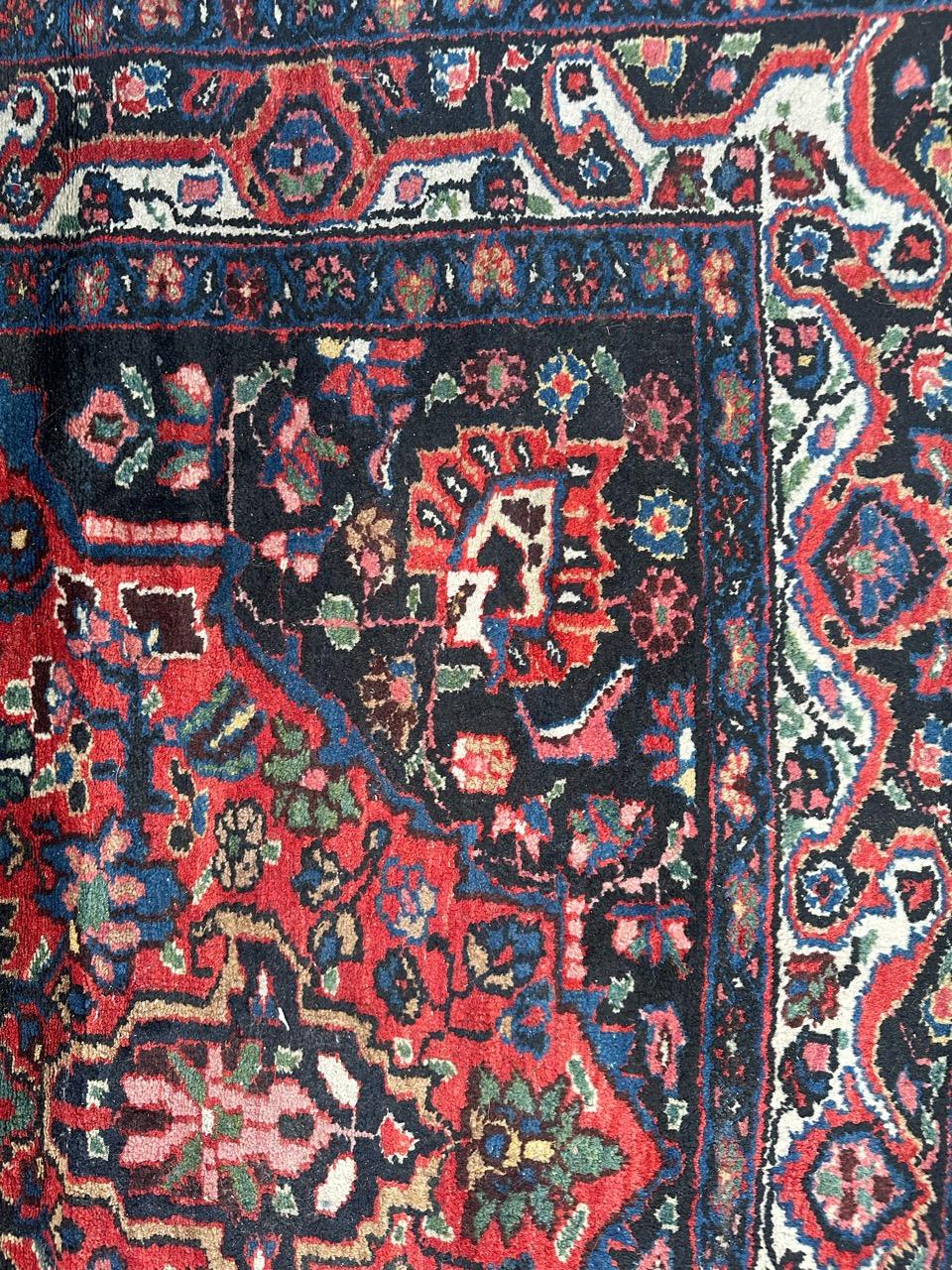 Bobyrug’s pretty mid century Kurdish rug  For Sale 1