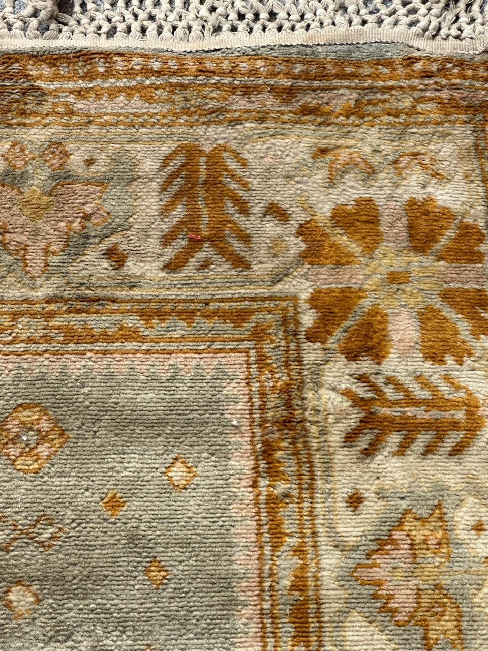 Bobyrug’s pretty mid century Oushak style rug For Sale 4