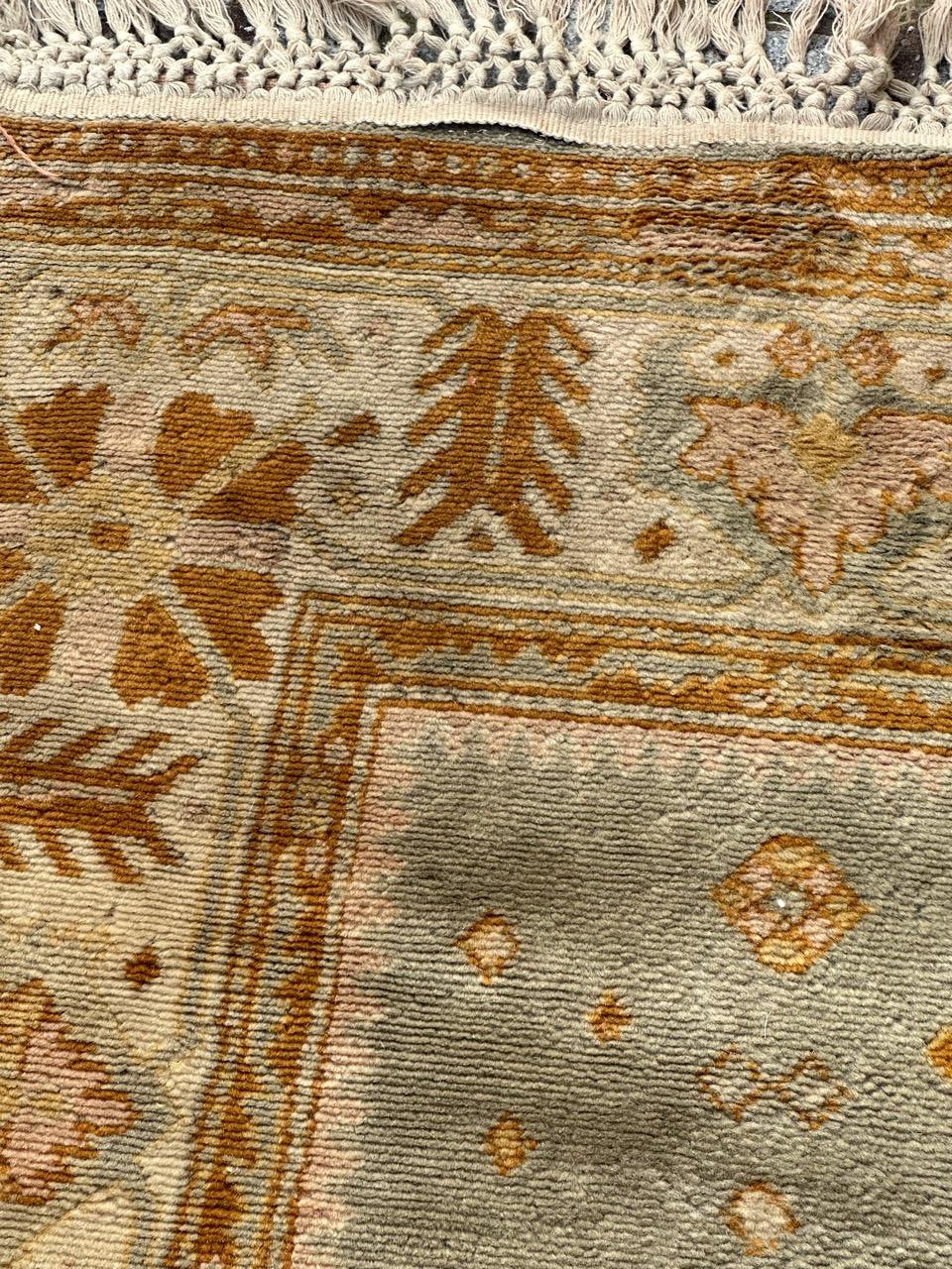 Bobyrug’s pretty mid century Oushak style rug For Sale 5