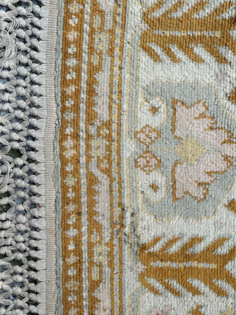 Bobyrug’s pretty mid century Oushak style rug For Sale 6