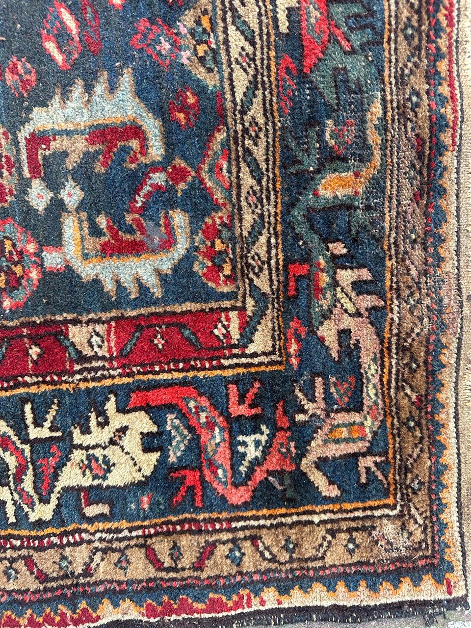 Bobyrug’s pretty mid century tribal Hamadan rug For Sale 2
