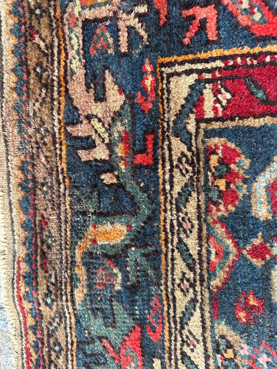 Bobyrug’s pretty mid century tribal Hamadan rug For Sale 8