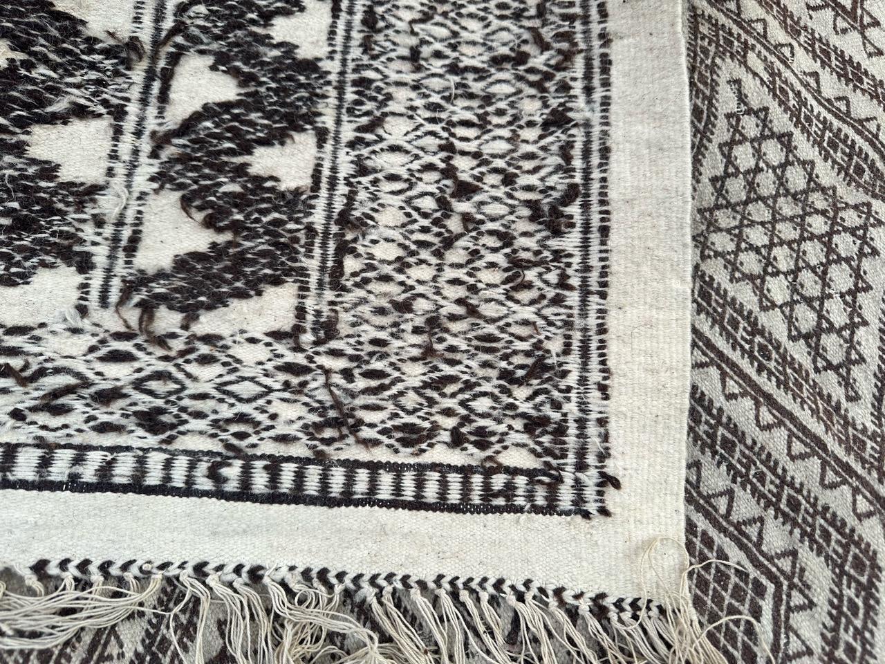 Bobyrug’s pretty mid century tribal Moroccan Kilim For Sale 9