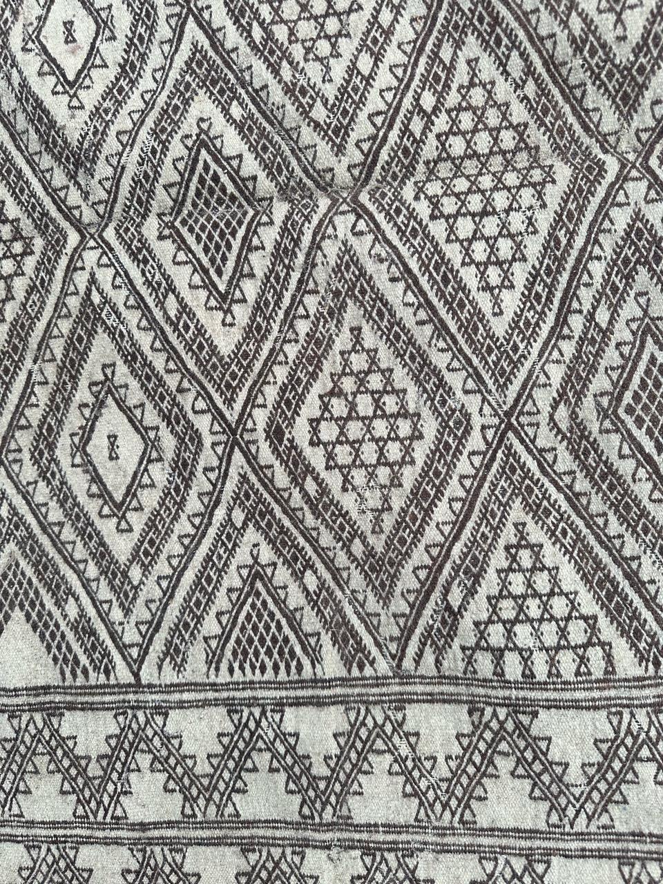 20th Century Bobyrug’s pretty mid century tribal Moroccan Kilim For Sale