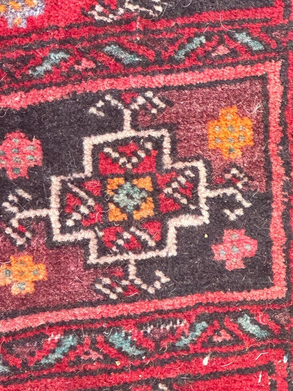 Bobyrug’s pretty mid century Turkmen Baluch rug  For Sale 7