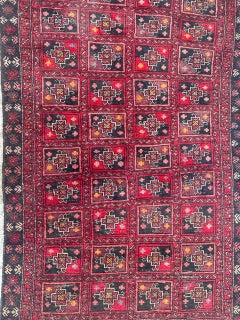 pretty mid century Turkmen Baluch rug