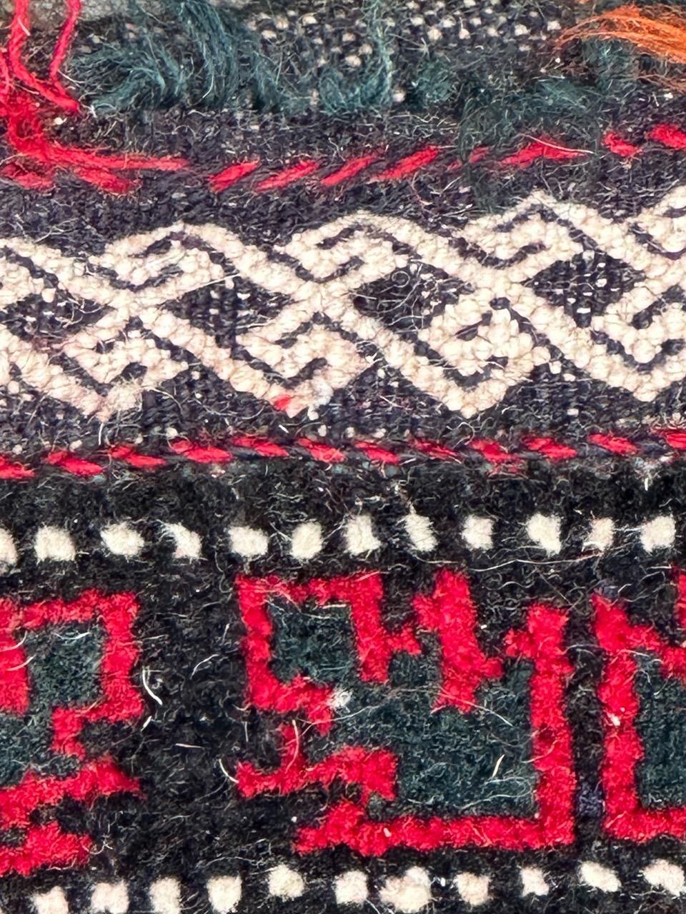 chuval turkmène du milieu du siècle dernier, couverture de cheval, tapis en vente 3