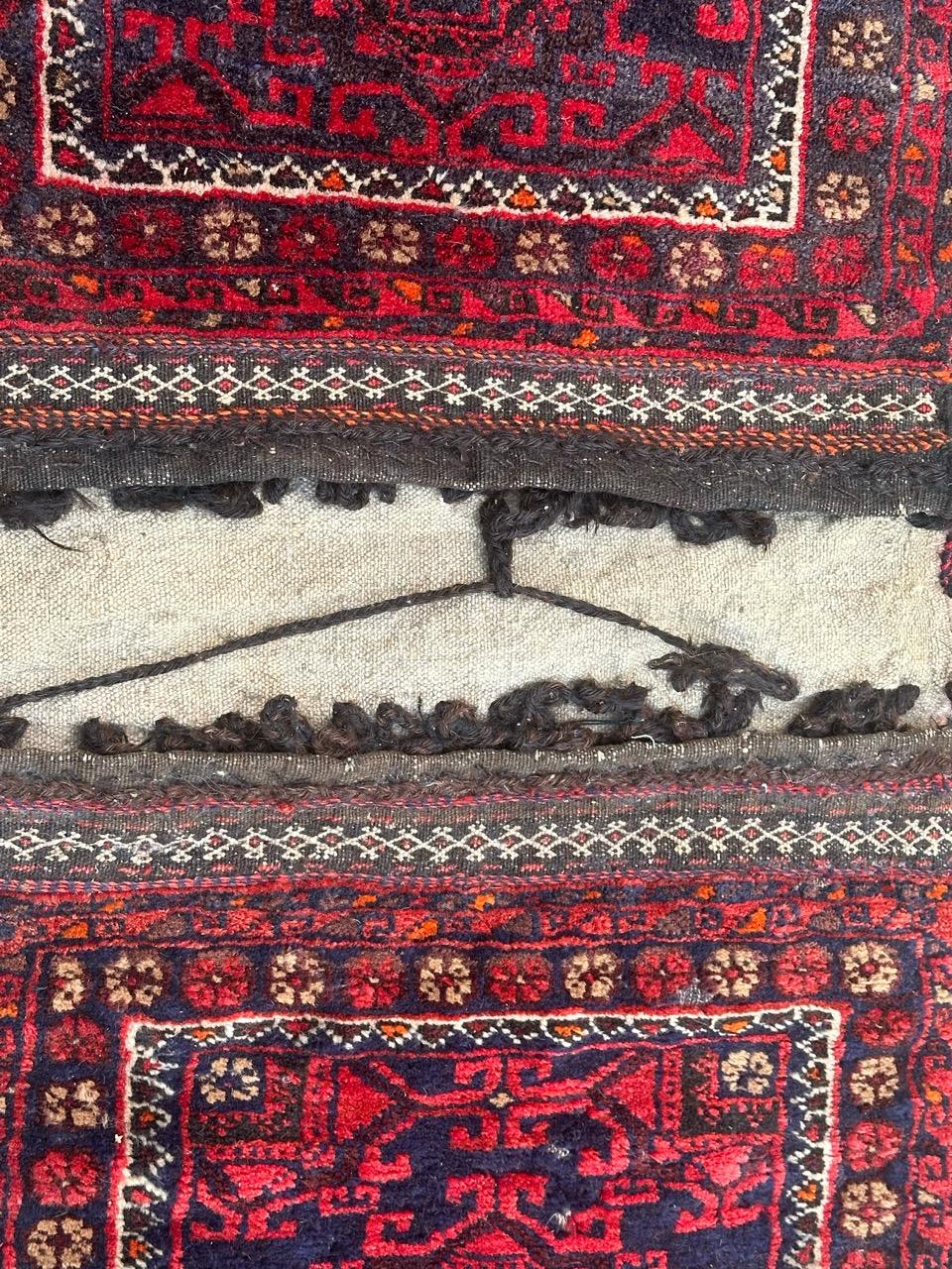 pretty mid century Turkmen chuval, horse cover, rug For Sale 5