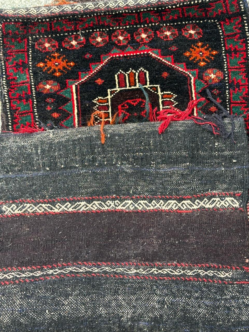 Bobyrugs hübscher turkmenischer Tschowal, Pferdedecke, Teppich aus der Mitte des Jahrhunderts im Angebot 4