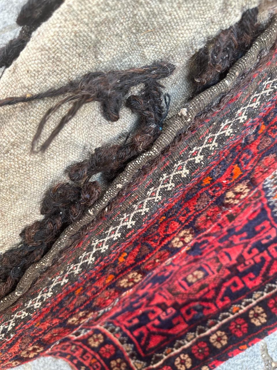 pretty mid century Turkmen chuval, horse cover, rug For Sale 9