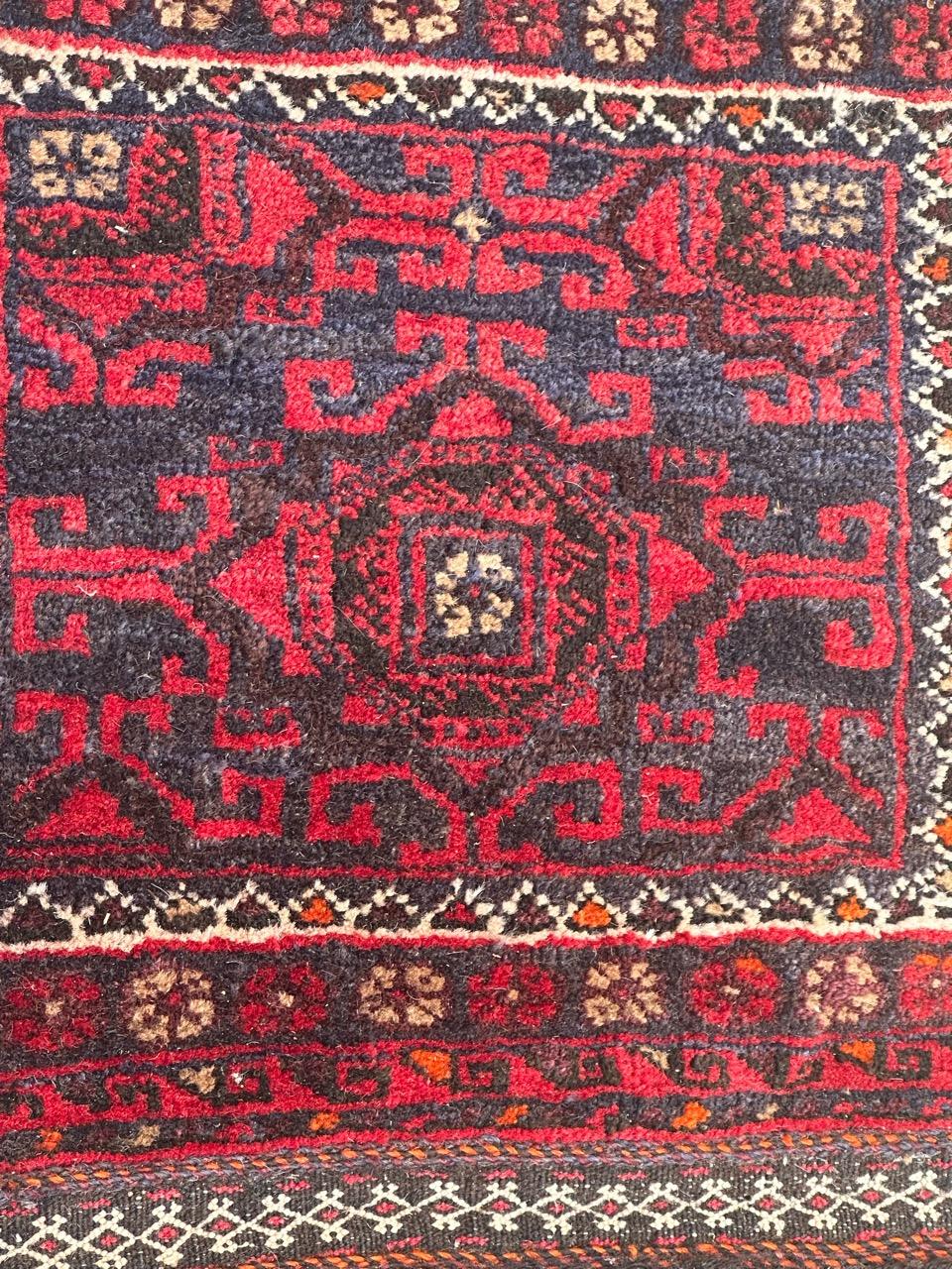 Turkmenisches Wappen aus der Mitte des Jahrhunderts, Pferdebezug, Teppich im Zustand „Gut“ im Angebot in Saint Ouen, FR