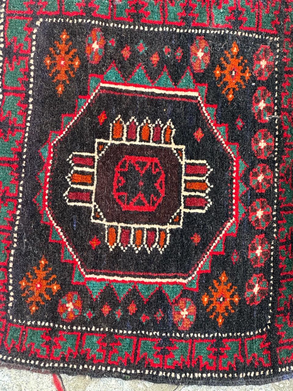 20th Century pretty mid century Turkmen chuval, horse cover, rug For Sale