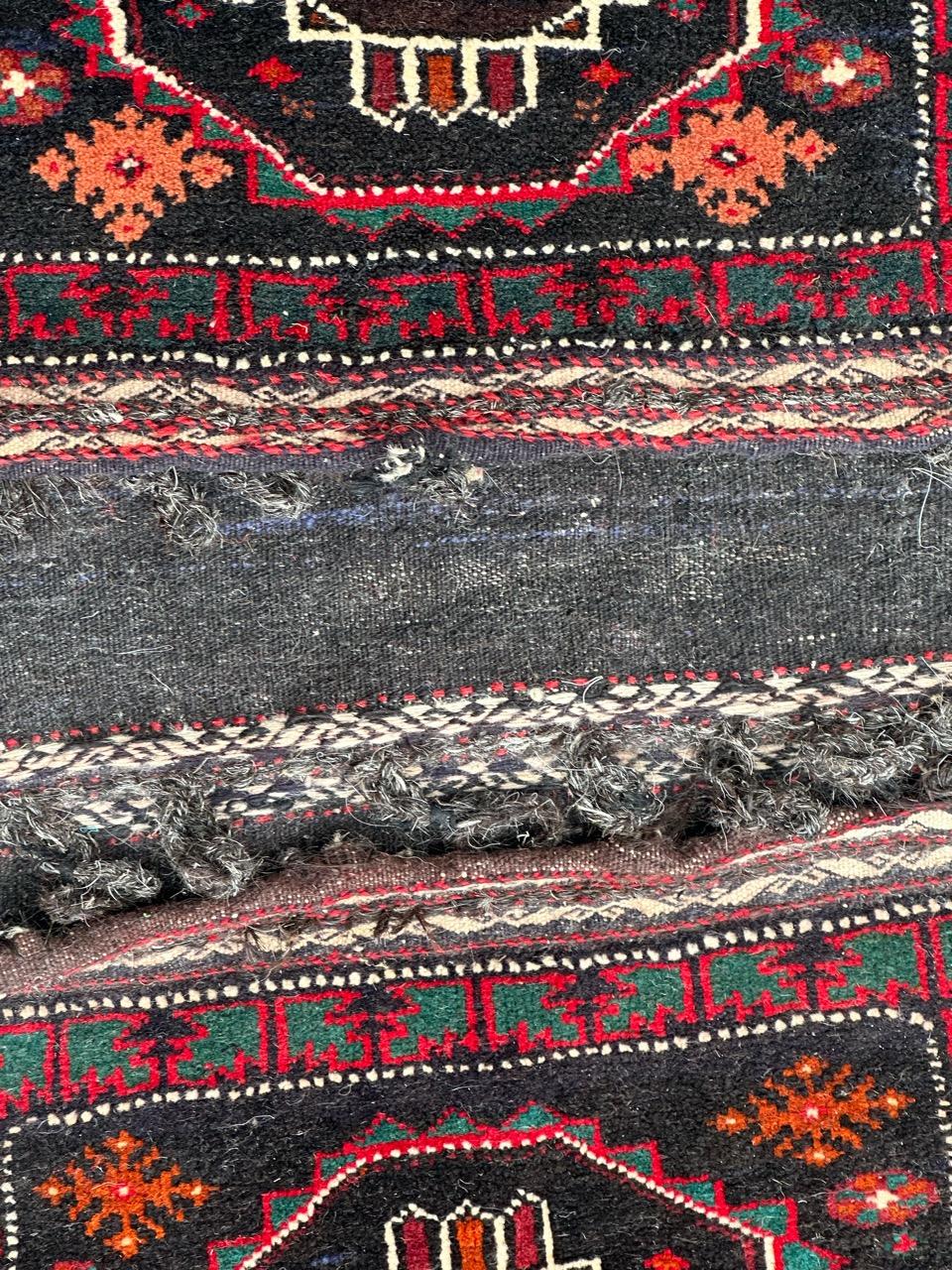 Turkmenisches Wappen aus der Mitte des Jahrhunderts, Pferdebezug, Teppich (Wolle) im Angebot