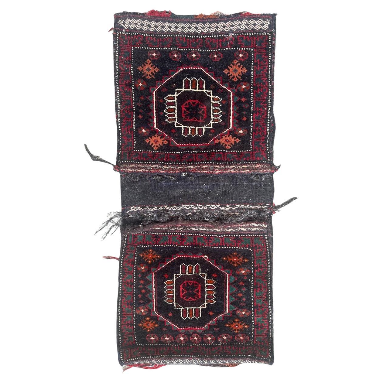 Bobyrug’s pretty mid century Turkmen chuval, horse cover, rug For Sale