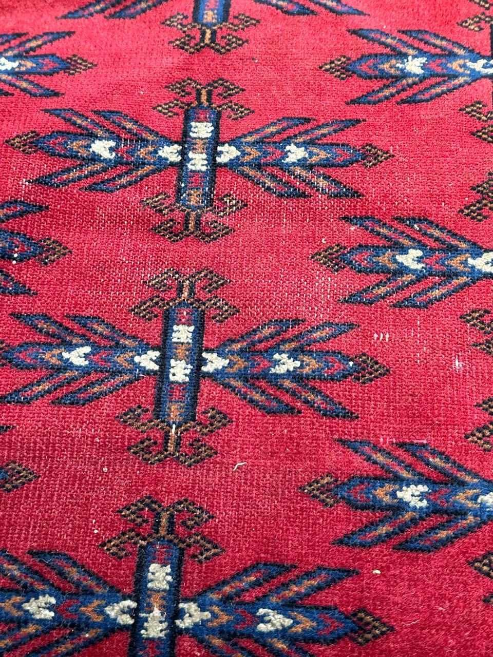 Bobyrug’s pretty mid century Turkmen rug  For Sale 3