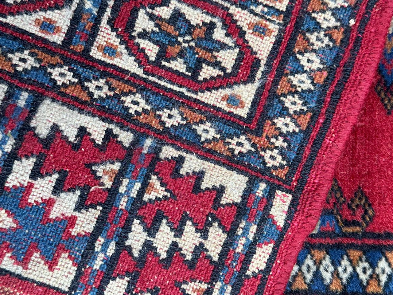 Bobyrug’s pretty mid century Turkmen rug  For Sale 6