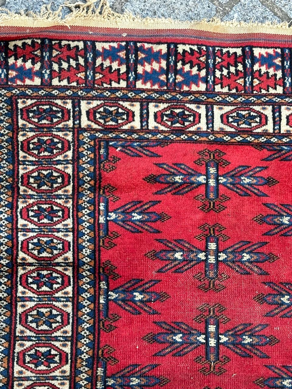 Afghan Bobyrug’s pretty mid century Turkmen rug  For Sale