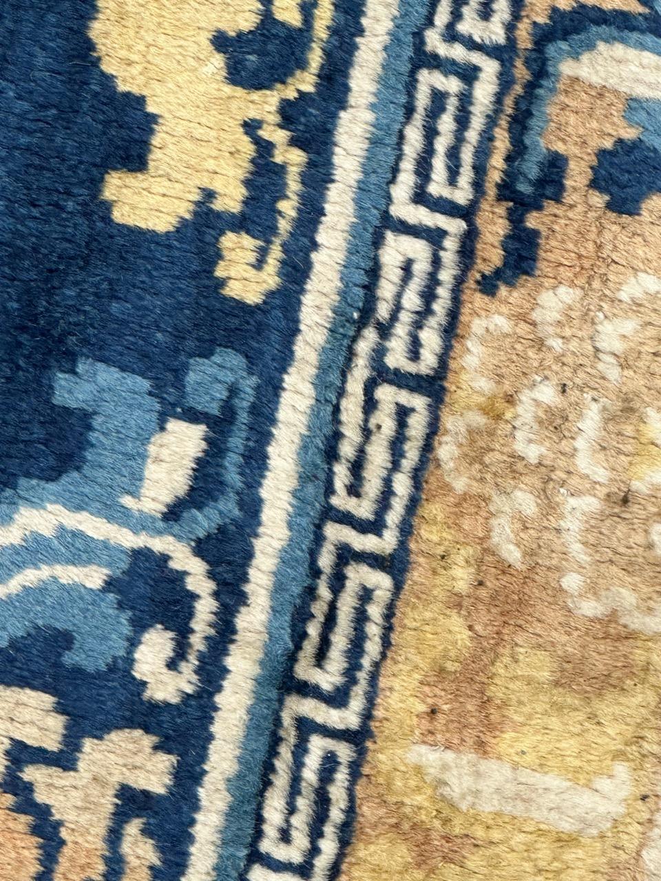 Bobyrug’s pretty rare antique Chinese rug For Sale 5