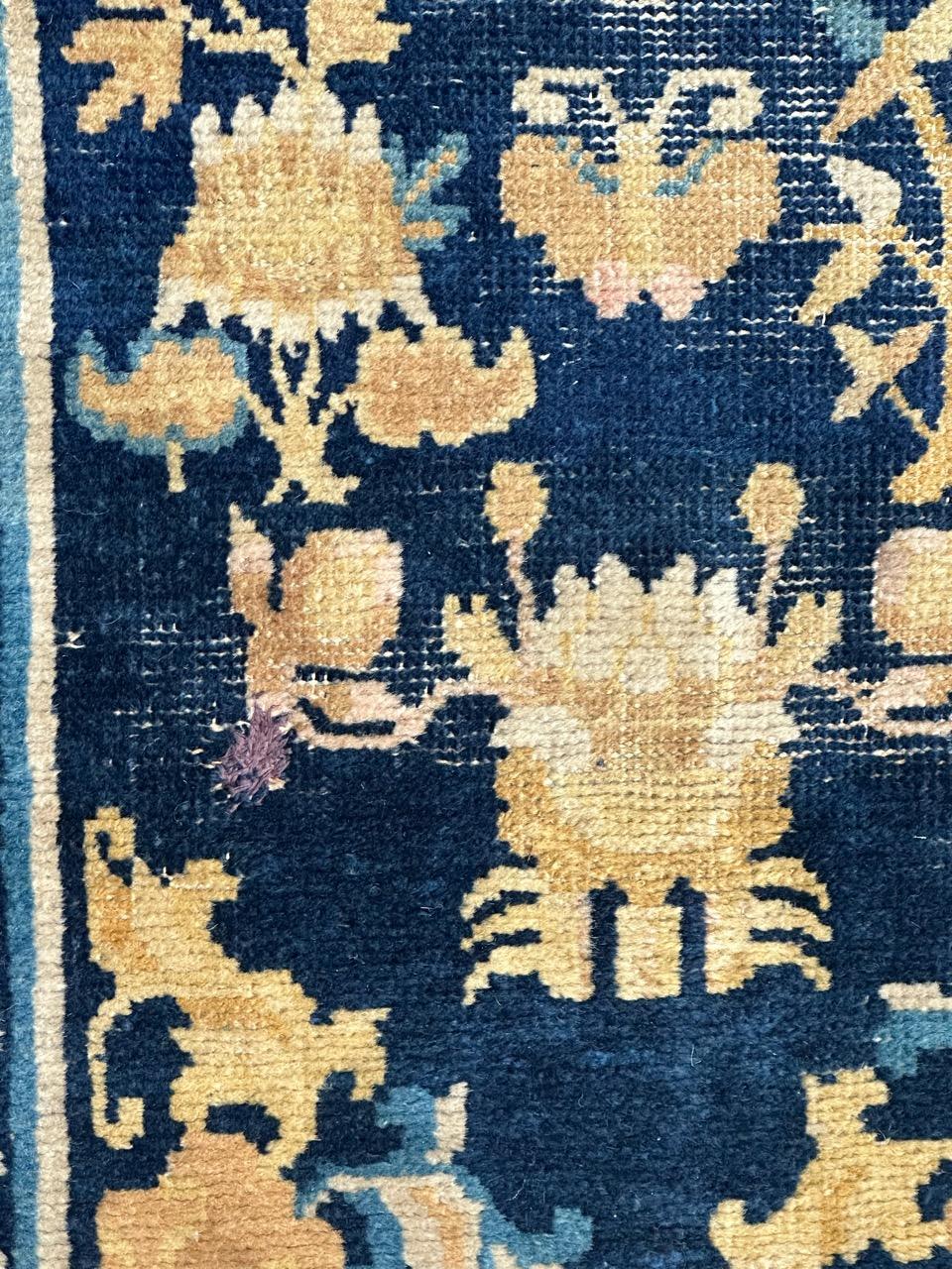 Bobyrug’s pretty rare antique Chinese rug For Sale 7