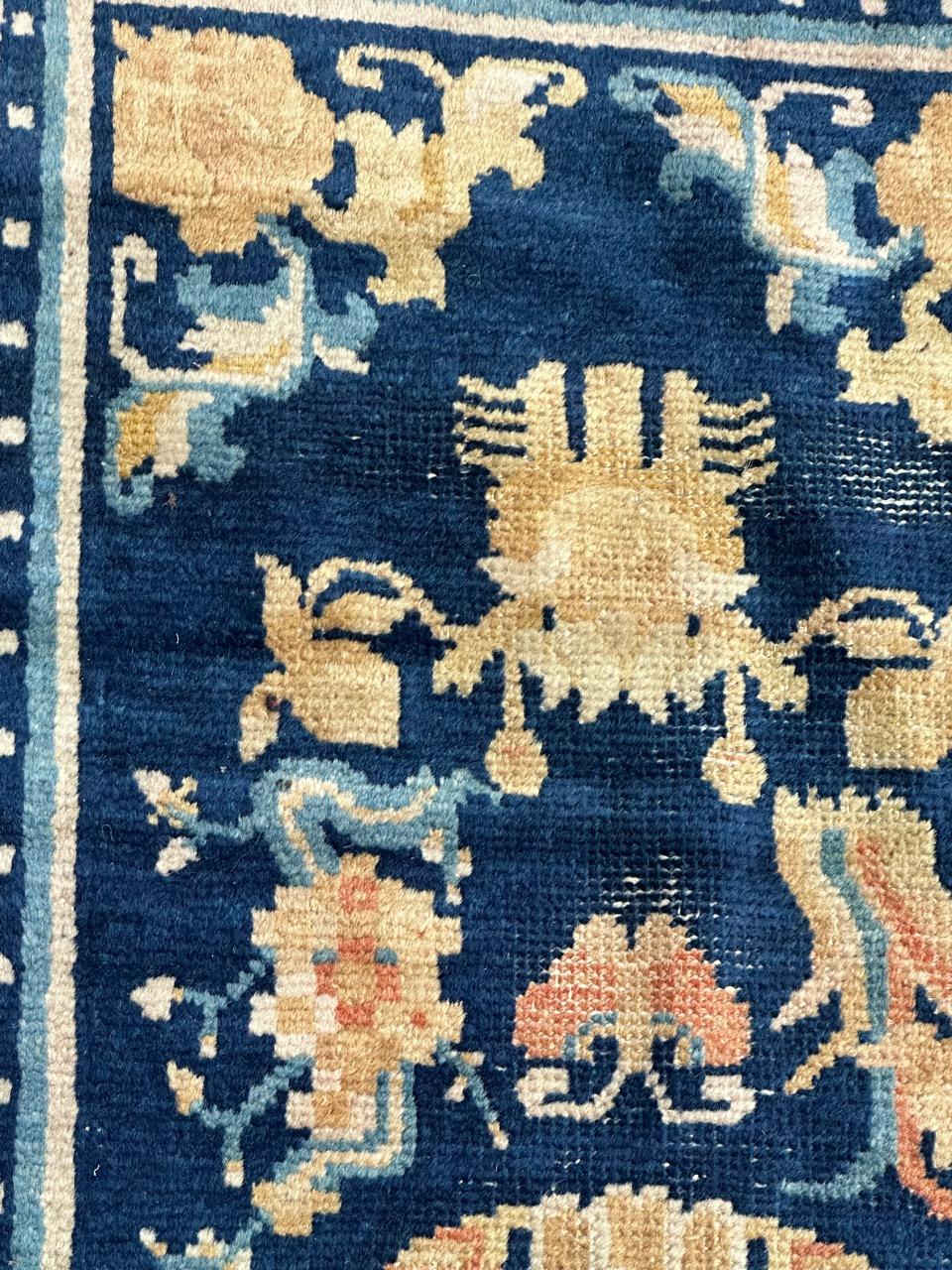 Bobyrug’s pretty rare antique Chinese rug For Sale 8