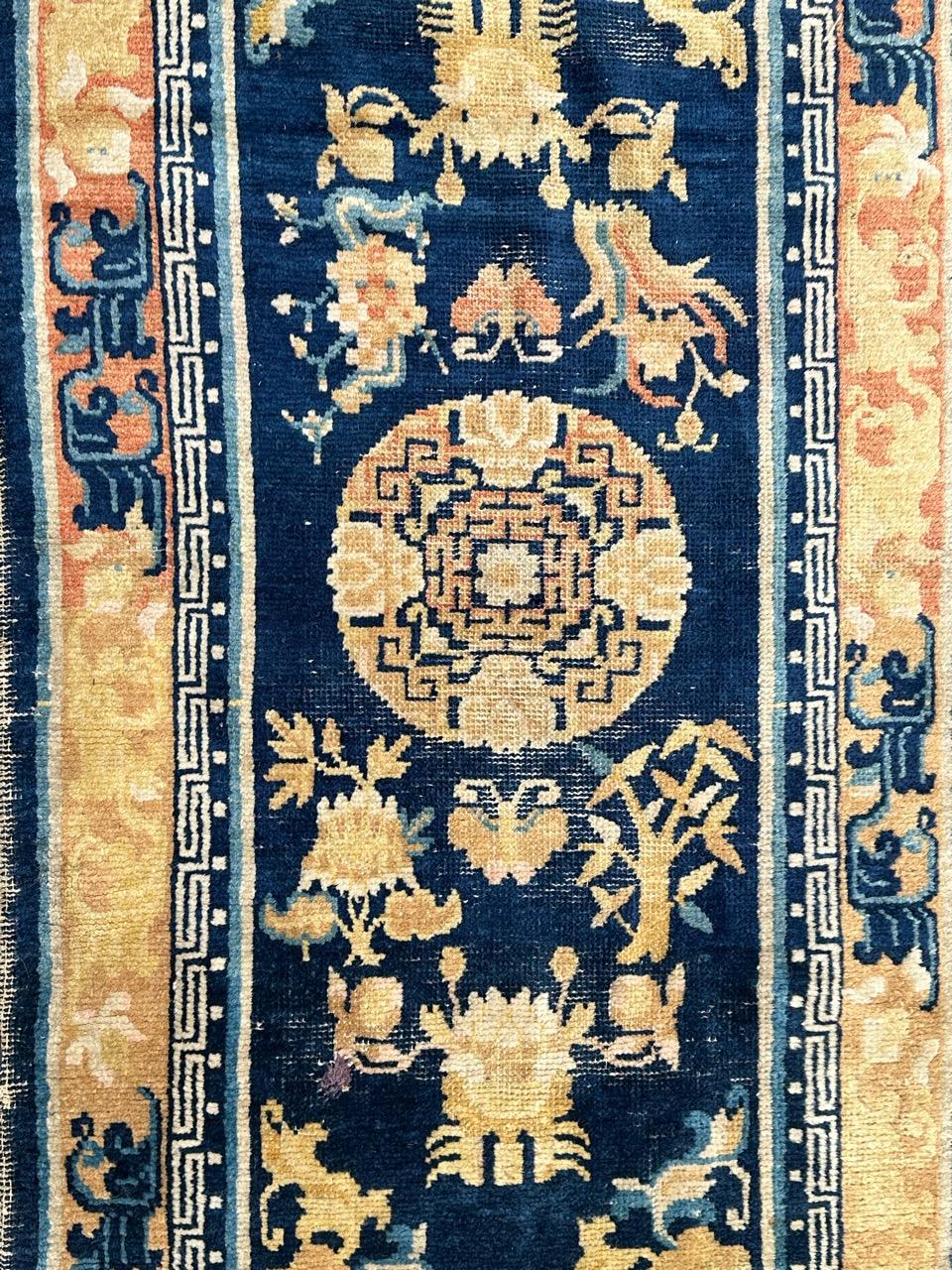 Bobyrug’s pretty rare antique Chinese rug For Sale 9