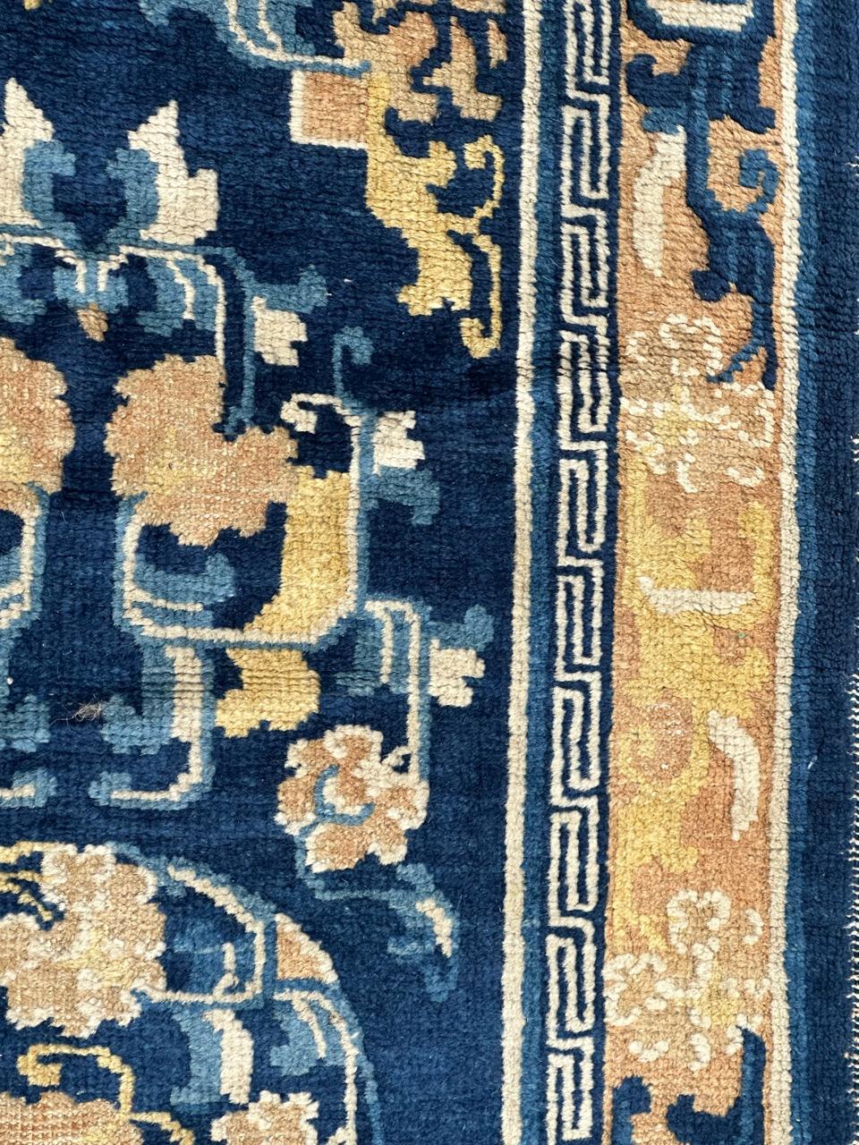 Bobyrug’s pretty rare antique Chinese rug For Sale 9