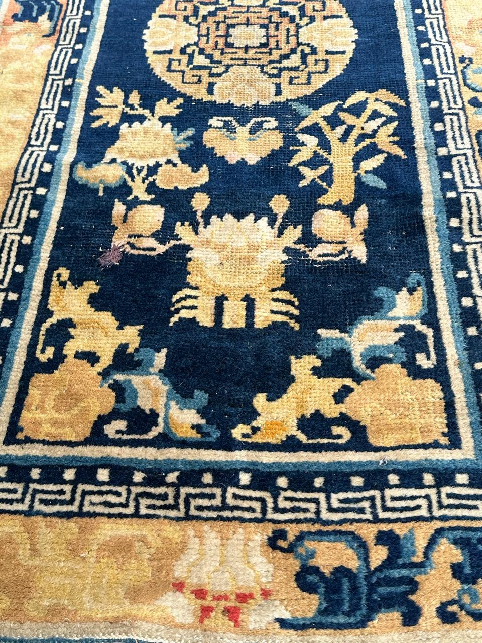 Bobyrug’s pretty rare antique Chinese rug For Sale 10