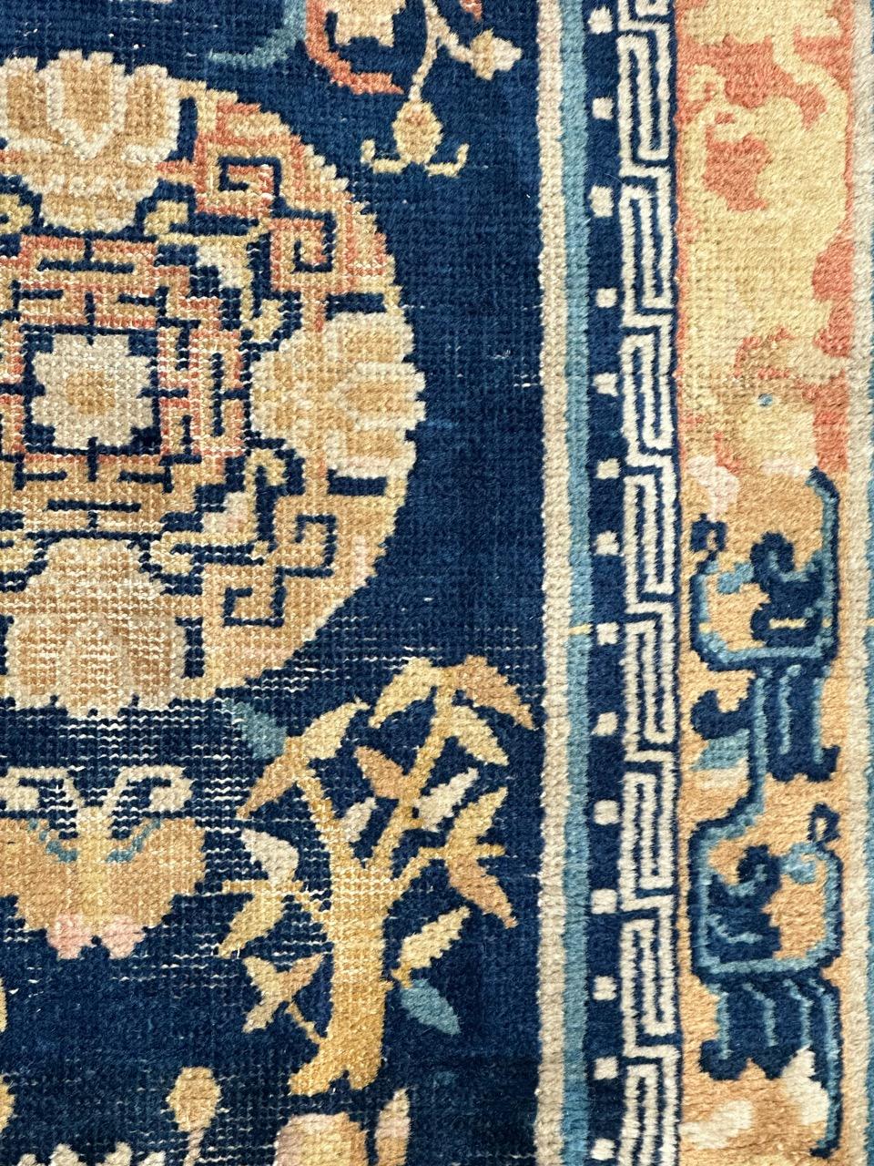 19th Century Bobyrug’s pretty rare antique Chinese rug For Sale