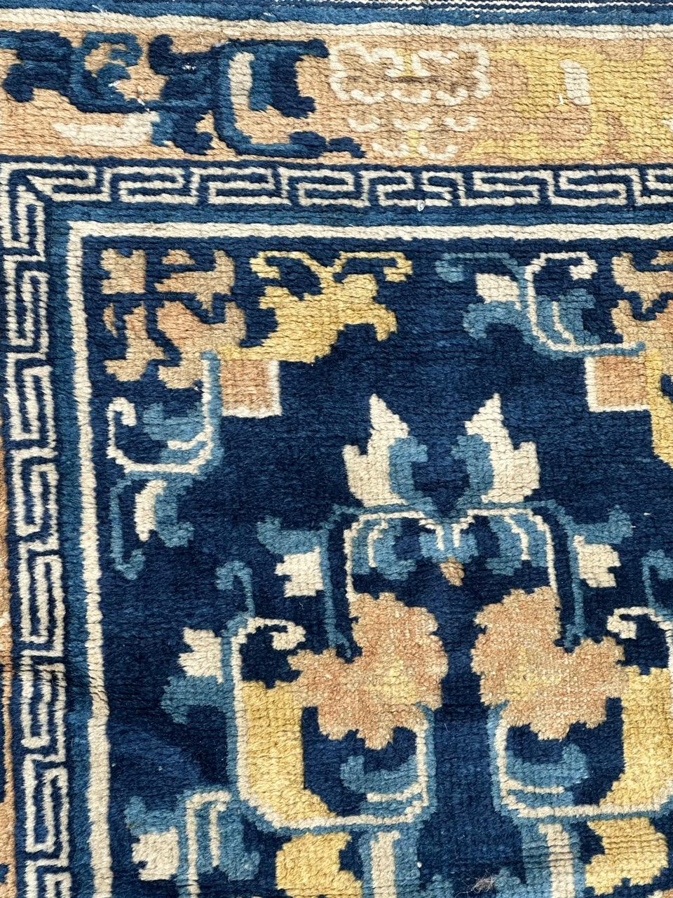 19th Century Bobyrug’s pretty rare antique Chinese rug For Sale