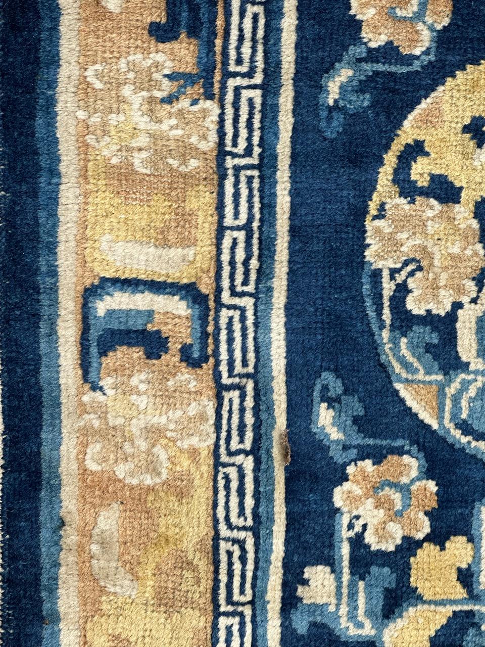 Bobyrug’s pretty rare antique Chinese rug For Sale 1
