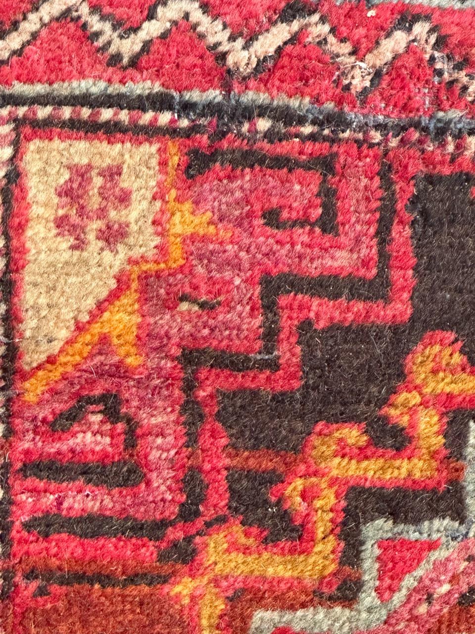 Bobyrug’s pretty small mid century Azerbaijan rug  For Sale 2