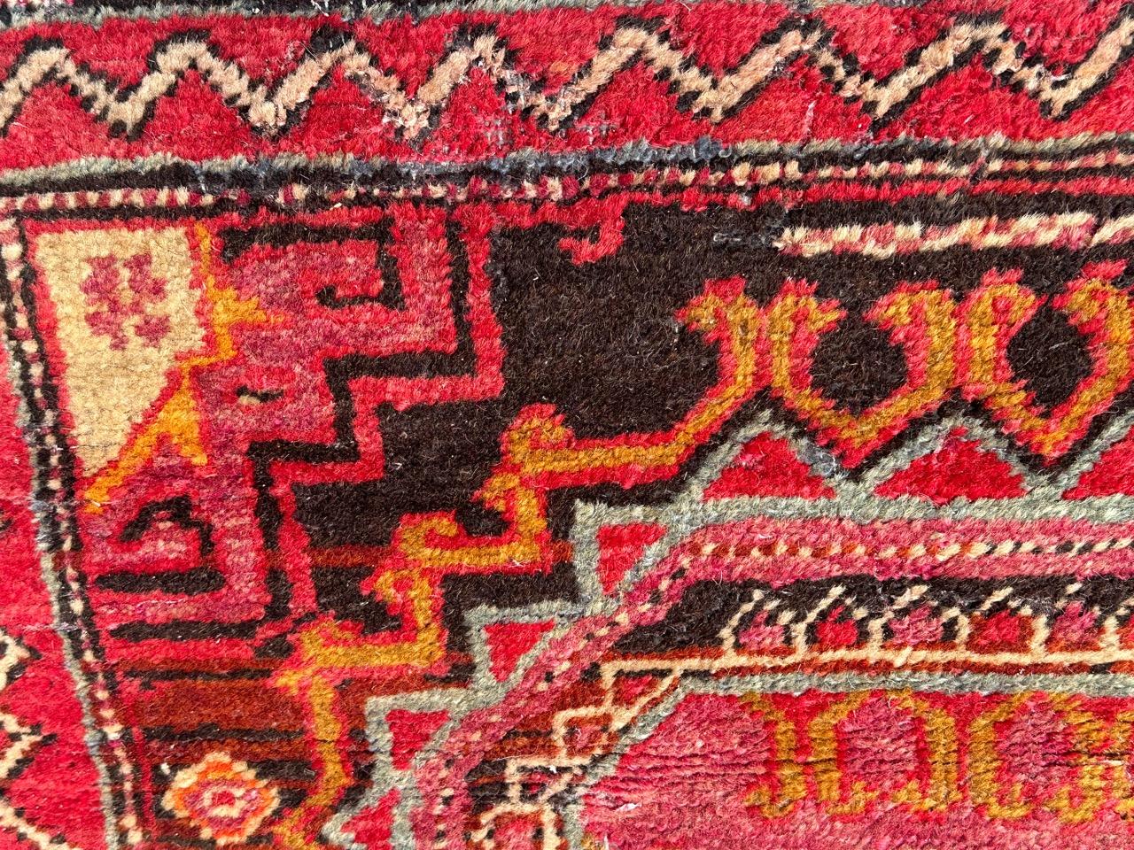 Bobyrug’s pretty small mid century Azerbaijan rug  For Sale 6