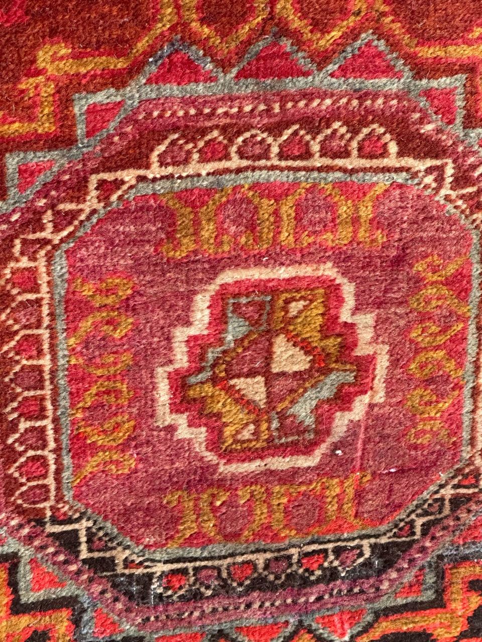 20th Century Bobyrug’s pretty small mid century Azerbaijan rug  For Sale